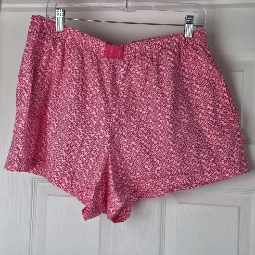 Victoria's Secret Pink Sleep Shorts Boxers Women's Size‎ L Cotton Woven Pockets